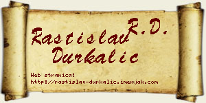 Rastislav Durkalić vizit kartica